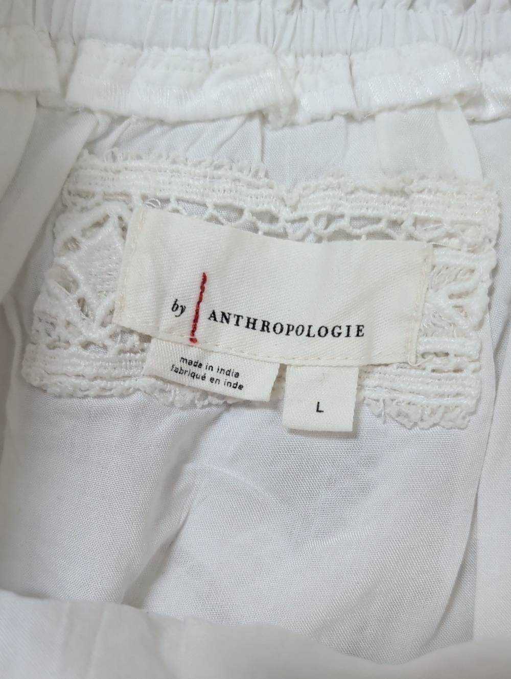 By Anthropologie Somerset Cutwork Edition White Eyelet Tie-Waist Mini Skirt - Picture 5 of 8